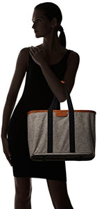 CleverMade 30L SnapBasket LUXE - Reusable Collapsible Durable Grocery Shopping Bag - Heavy Duty Large Structured Tote, Heather Grey