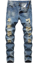 Load image into Gallery viewer, Boy&#39;s White Skinny Fit Ripped Destroyed Distressed Stretch Slim Jeans Pants