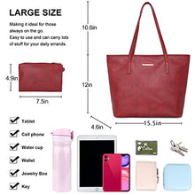 Load image into Gallery viewer, Montana West Large Leather Tote Bags for Women Top Handle Shoulder Bag Satchel Hobo Purses and Handbags (EDC Khaki)