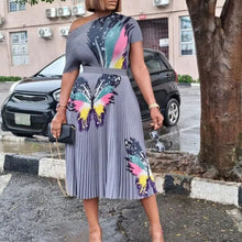 Load image into Gallery viewer, Women&#39;s Printed Pleated High Waist Skirt