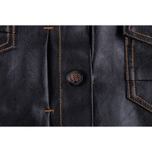 Load image into Gallery viewer, Fleece Warm Thick Winter Faux Leather PU Motorcycle Jacket