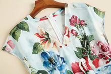 Load image into Gallery viewer, Floral Printing Waistband Elegant Show Thin Dress Trend