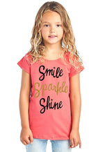 Load image into Gallery viewer, Gold Glitter Smile Sparkle Shine Design Round