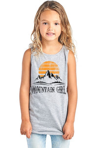 Mountain Girl W Outdoor Design Round Neck