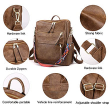 Load image into Gallery viewer, Women&#39;s Fashion Backpack Purses Multipurpose Design Convertible Satchel Handbags and Shoulder Bag PU Leather Travel bag