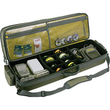 Load image into Gallery viewer, Cottonwood Fly Fishing Rod &amp; Gear Bag Case, Fits 4-Piece, 9.5-Foot Fishing Rods, Heavy-Duty Honeycomb Frame, 1674 CU in / 27 L, Gray/Lime 6379