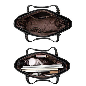 Handbags for Women Shoulder Bags Tote Satchel Hobo 3pcs Purse Set Pearlescent-Khaki