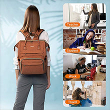 Load image into Gallery viewer, Laptop Backpack Women Teacher Backpack Nurse Bags, 15.6 Inch Womens Work Backpack Purse Waterproof Anti-theft Travel Back Pack with USB Charging Port (Grey)