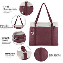 Load image into Gallery viewer, Women&#39;s Work Bag with Laptop Compartment Zipper Pockets Teacher Totes Purse