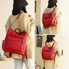 Load image into Gallery viewer, Women&#39;s Fashion Backpack Purses Multipurpose Design Convertible Satchel Handbags and Shoulder Bag PU Leather Travel bag