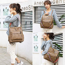 Load image into Gallery viewer, Women&#39;s Fashion Backpack Purses Multipurpose Design Convertible Satchel Handbags and Shoulder Bag PU Leather Travel bag