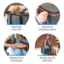 Load image into Gallery viewer, CleverMade 30L SnapBasket LUXE - Reusable Collapsible Durable Grocery Shopping Bag - Heavy Duty Large Structured Tote, Heather Grey