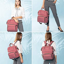 Load image into Gallery viewer, Laptop Backpack Women Teacher Backpack Nurse Bags, 15.6 Inch Womens Work Backpack Purse Waterproof Anti-theft Travel Back Pack with USB Charging Port (Grey)