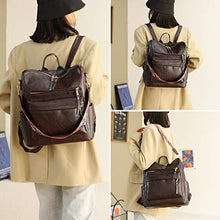 Load image into Gallery viewer, Women&#39;s Fashion Backpack Purses Multipurpose Design Convertible Satchel Handbags and Shoulder Bag PU Leather Travel bag
