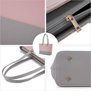 Handbags for Women Shoulder Bags Tote Satchel Hobo 3pcs Purse Set Pearlescent-Khaki