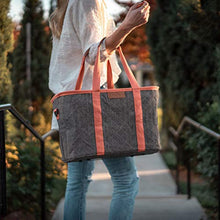 Load image into Gallery viewer, CleverMade 30L SnapBasket LUXE - Reusable Collapsible Durable Grocery Shopping Bag - Heavy Duty Large Structured Tote, Heather Grey