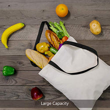 Load image into Gallery viewer, TOPDesign 5 | 12 | 24 | 48 | 192 Pack Economical Cotton Tote Bag, Lightweight Medium Reusable Grocery Shopping Cloth Bags, Suitable for DIY, Advertising, Promotion, Gift, Giveaway, Activity (5-Pack)