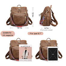 Load image into Gallery viewer, Women&#39;s Fashion Backpack Purses Multipurpose Design Convertible Satchel Handbags and Shoulder Bag PU Leather Travel bag