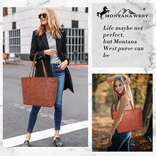 Load image into Gallery viewer, Montana West Large Leather Tote Bags for Women Top Handle Shoulder Bag Satchel Hobo Purses and Handbags (EDC Khaki)