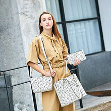 Load image into Gallery viewer, Women Fashion Handbags Tote Bag Shoulder Bag Top Handle Satchel Purse Set 4pcs (Beige)