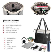 Load image into Gallery viewer, Women&#39;s Work Bag with Laptop Compartment Zipper Pockets Teacher Totes Purse