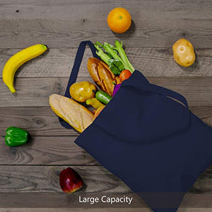 TOPDesign 5 | 12 | 24 | 48 | 192 Pack Economical Cotton Tote Bag, Lightweight Medium Reusable Grocery Shopping Cloth Bags, Suitable for DIY, Advertising, Promotion, Gift, Giveaway, Activity (5-Pack)