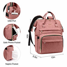 Load image into Gallery viewer, Laptop Backpack Women Teacher Backpack Nurse Bags, 15.6 Inch Womens Work Backpack Purse Waterproof Anti-theft Travel Back Pack with USB Charging Port (Grey)