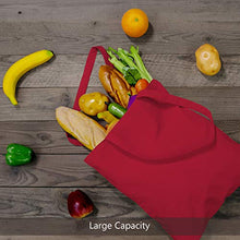 Load image into Gallery viewer, TOPDesign 5 | 12 | 24 | 48 | 192 Pack Economical Cotton Tote Bag, Lightweight Medium Reusable Grocery Shopping Cloth Bags, Suitable for DIY, Advertising, Promotion, Gift, Giveaway, Activity (5-Pack)