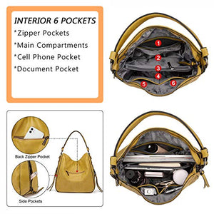 Handbags for Women Large Designer Ladies Hobo bag Bucket Purse Faux Leather