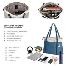 Load image into Gallery viewer, Women&#39;s Work Bag with Laptop Compartment Zipper Pockets Teacher Totes Purse