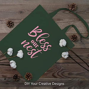 TOPDesign 5 | 12 | 24 | 48 | 192 Pack Economical Cotton Tote Bag, Lightweight Medium Reusable Grocery Shopping Cloth Bags, Suitable for DIY, Advertising, Promotion, Gift, Giveaway, Activity (5-Pack)