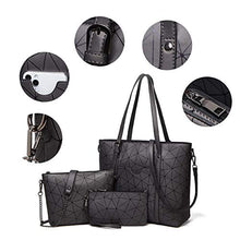 Load image into Gallery viewer, Women Fashion Handbags Tote Bag Shoulder Bag Top Handle Satchel Purse Set 4pcs (Beige)