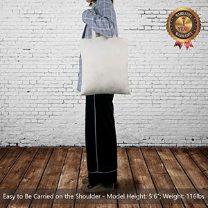 TOPDesign 5 | 12 | 24 | 48 | 192 Pack Economical Cotton Tote Bag, Lightweight Medium Reusable Grocery Shopping Cloth Bags, Suitable for DIY, Advertising, Promotion, Gift, Giveaway, Activity (5-Pack)
