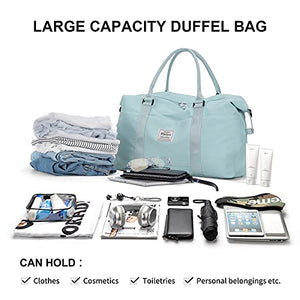 Travel Duffel Bag, Sports Tote Gym Bag, Shoulder Weekender Overnight Bag for Women