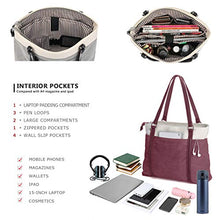 Load image into Gallery viewer, Women&#39;s Work Bag with Laptop Compartment Zipper Pockets Teacher Totes Purse