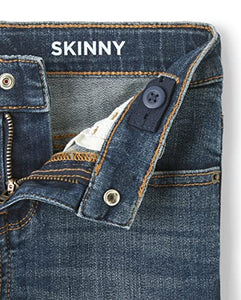 Boys Stretch Skinny Jeans, Black Wash, 10 slim
