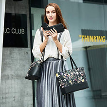 Load image into Gallery viewer, Women Fashion Handbags Tote Bag Shoulder Bag Top Handle Satchel Purse Set 4pcs (Beige)