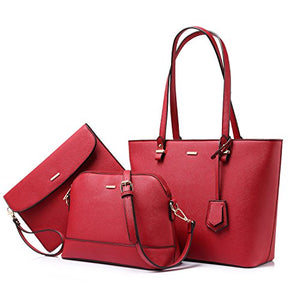 Handbags for Women Shoulder Bags Tote Satchel Hobo 3pcs Purse Set Pearlescent-Khaki