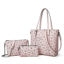 Load image into Gallery viewer, Women Fashion Handbags Tote Bag Shoulder Bag Top Handle Satchel Purse Set 4pcs (Beige)