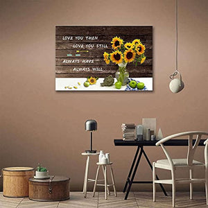 Wall Art for Bathroom, Yellow Daisy Flower Painting Print on Canvas for Spa Office Living Dining Room Over the Master Bedroom Wall Decoration Modern Canvas Prints and Posters Artwork Floral in Bottle