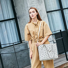 Load image into Gallery viewer, Women Fashion Handbags Tote Bag Shoulder Bag Top Handle Satchel Purse Set 4pcs (Beige)