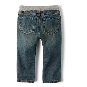 Baby Boys' Toddler Pull On Straight Jeans, Aged Stone, 2T