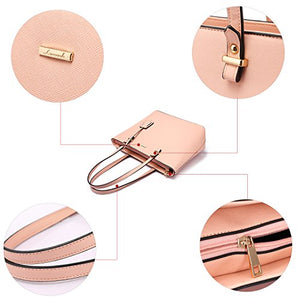 Handbags for Women Shoulder Bags Tote Satchel Hobo 3pcs Purse Set Pearlescent-Khaki