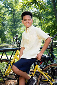 French Toast Boys' Short Sleeve Oxford Dress Shirt (Standard & Husky),