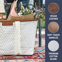 Load image into Gallery viewer, CleverMade 30L SnapBasket LUXE - Reusable Collapsible Durable Grocery Shopping Bag - Heavy Duty Large Structured Tote, Heather Grey