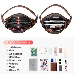 Handbags for Women Large Designer Ladies Hobo bag Bucket Purse Faux Leather