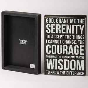 Primitives by Kathy Classic Box Sign, 8 x 12-Inches, Serenity Prayer