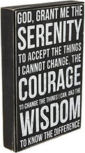 Load image into Gallery viewer, Primitives by Kathy Classic Box Sign, 8 x 12-Inches, Serenity Prayer