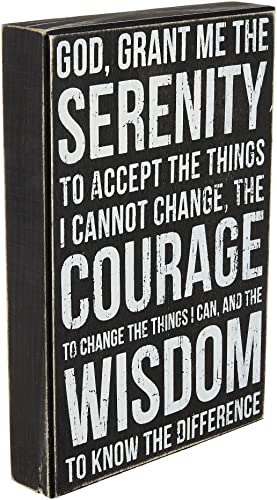 Primitives by Kathy Classic Box Sign, 8 x 12-Inches, Serenity Prayer