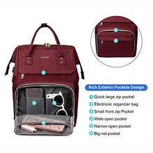 Load image into Gallery viewer, Laptop Backpack Women Teacher Backpack Nurse Bags, 15.6 Inch Womens Work Backpack Purse Waterproof Anti-theft Travel Back Pack with USB Charging Port (Grey)